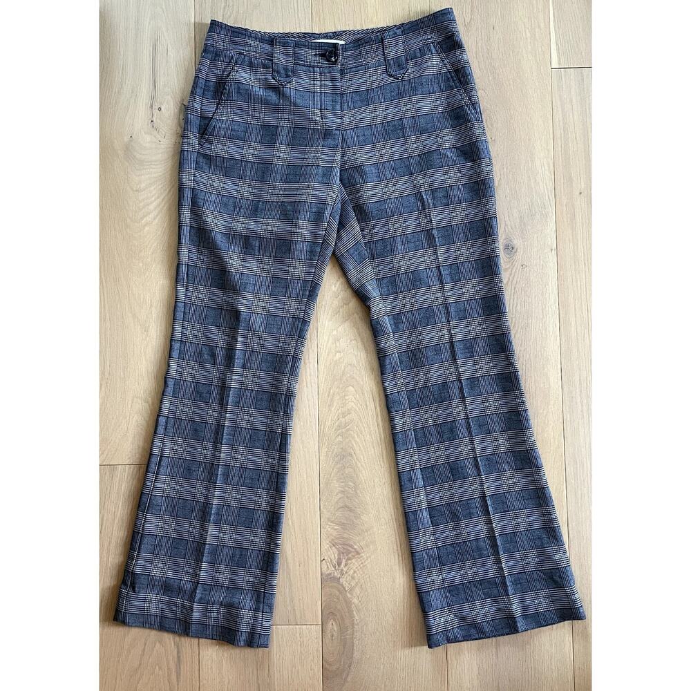 Y2K CAbi Houndstooth Plaid pants Size 4